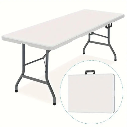 Mesa Plegable Blanca Transportable Lavable 180 Cm