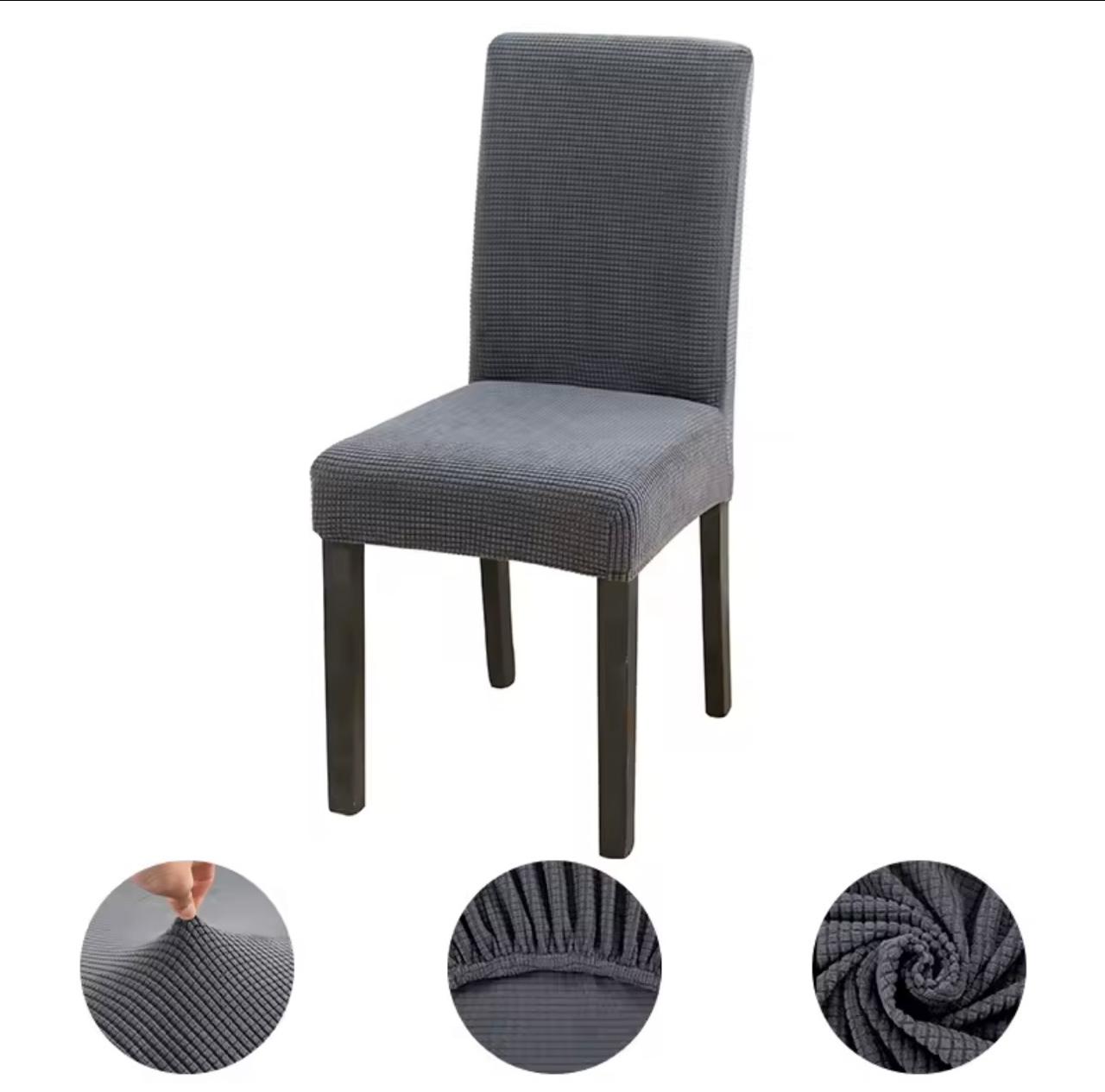 Fundas de silla tela gruesa texturizada cuadrille