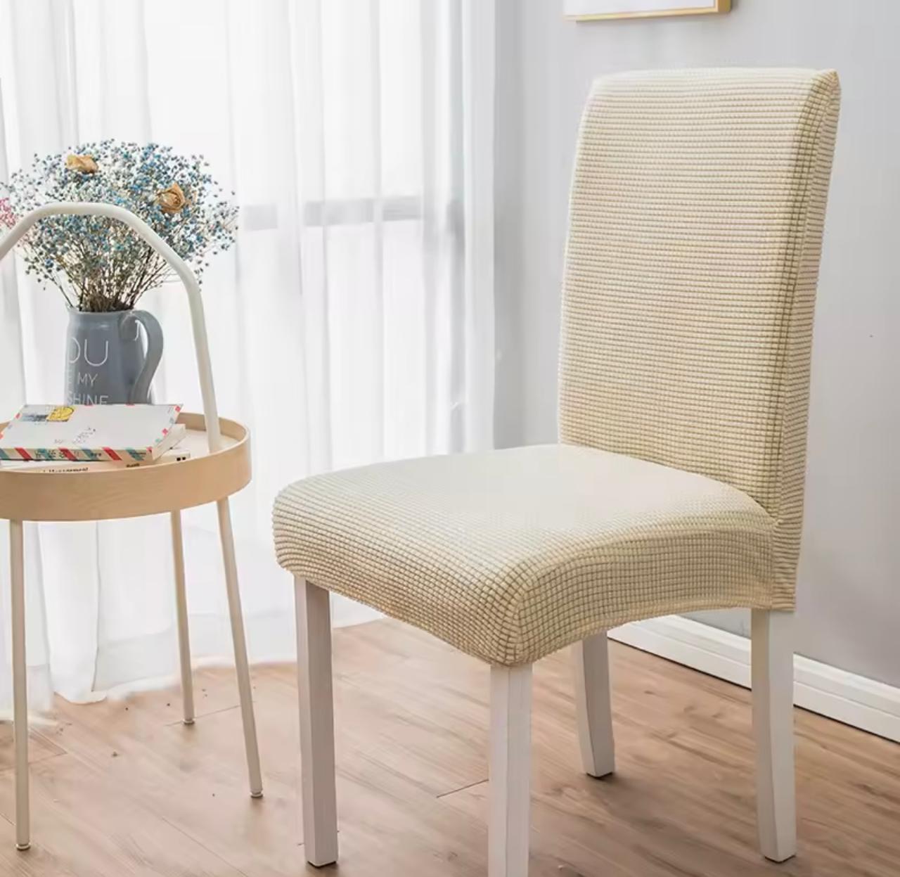 Fundas de silla tela gruesa texturizada cuadrille